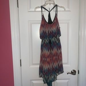 Knee length high low dress